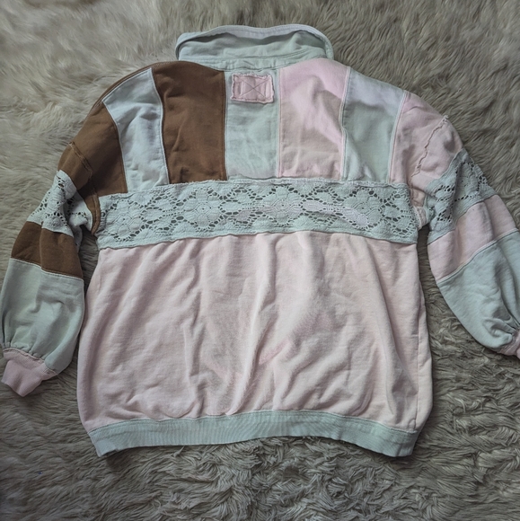 RARE Free People We The Free American Dream Polo in Pink - Picture 12 of 16